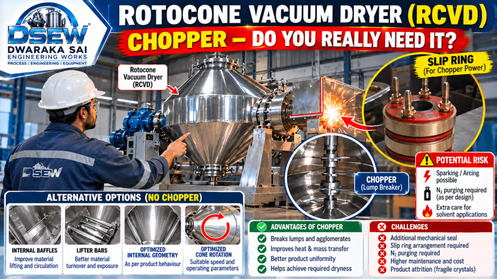 Rotocone Vacuum Dryer (RCVD): Chopper – Do You Really Need It? rcvd lumpbreaker issue